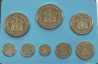 Zestaw 8 monet ptaki - BELIZE