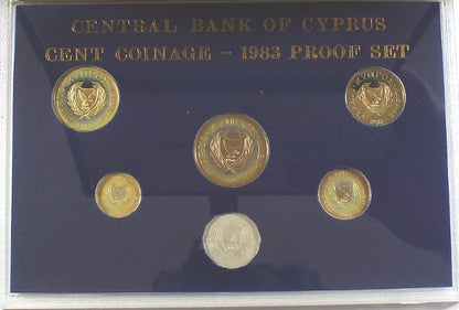 Proof Set 6 monet Cypr 1983