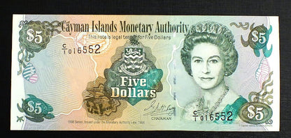 5 Dolarów - Kajmany 1996 r.