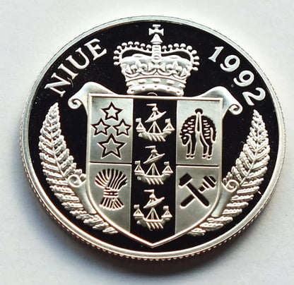 5 dolarów Zagrożone gatunki - Delfiny NIUE 1992