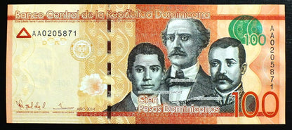 100 Pesos Oro - Dominikana 2014 r.