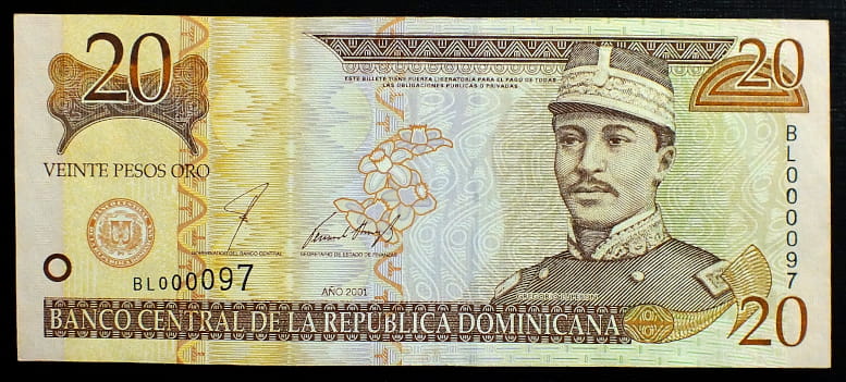 20 Pesos Oro - Dominikana 2001