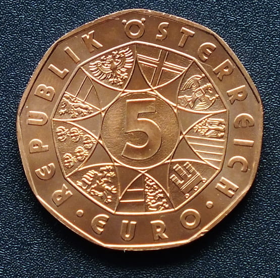 5 euro 200th Anniversary of Society of Music Lovers - Austria