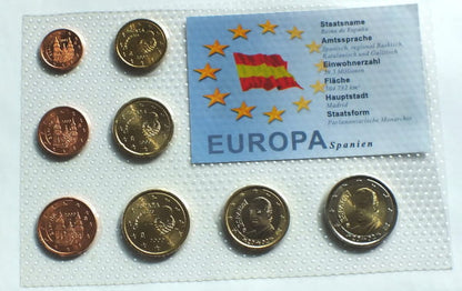 Zestaw monet EURO - Hiszpania