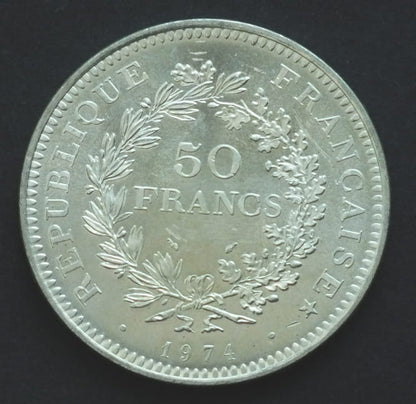 50 Franków Herkules 1974  30 g AG  .900
