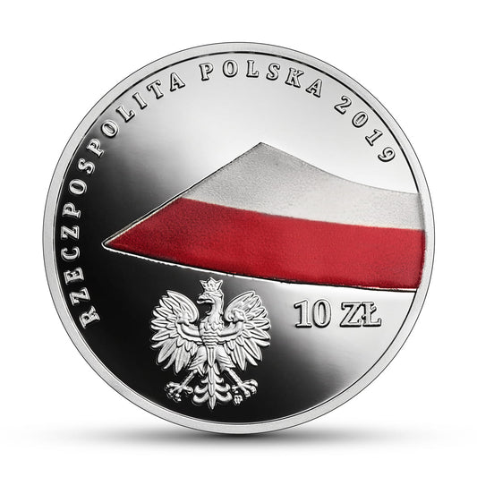 10 zł 100-lecie polskiej flagi państwowej