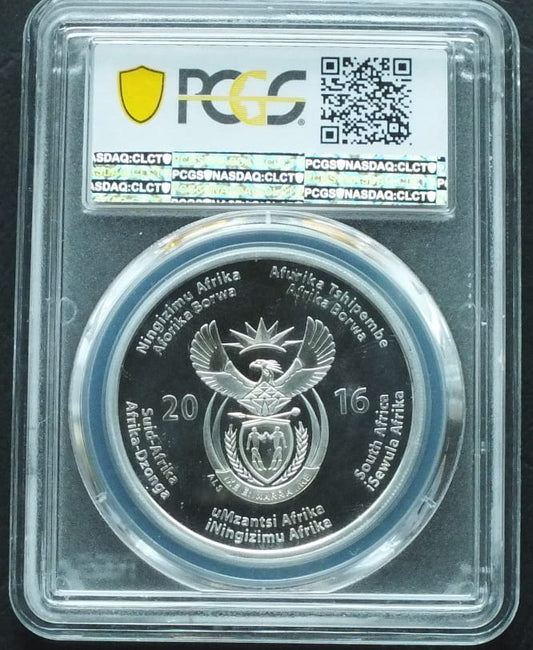 2 rand South Africa Gepard 1 OZ Ag PR70 PCGS