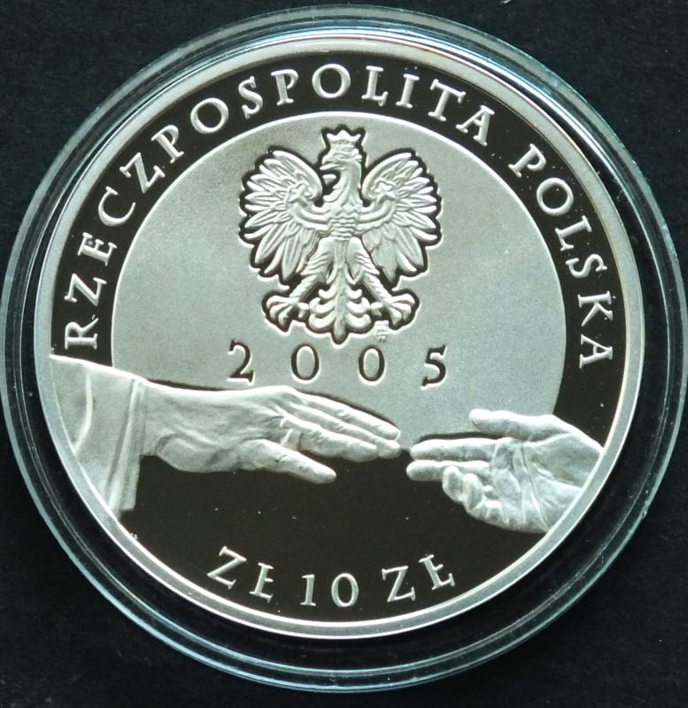 10 zł Papież Jan Paweł II (Ag+Au)