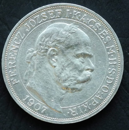 5 koron - 40. rocznica koronacji Franciszka Józefa I  1907 r.