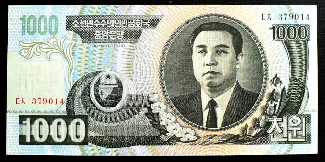 1000 won - Korea Północna 2006 r.