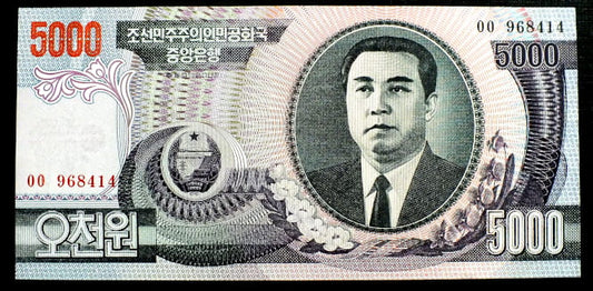 5000 won - Korea Północna 2002 r.