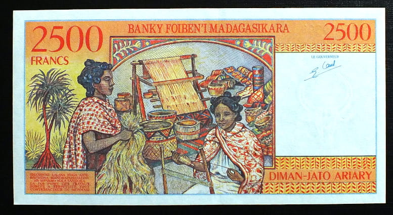 2500 Franków Madagaskar 1998 r.