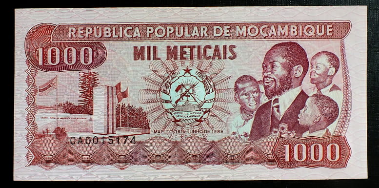 1000 Meticais - Mozambik