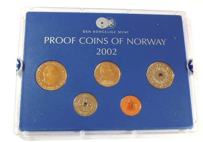 Set Proof coins of Norway 2002