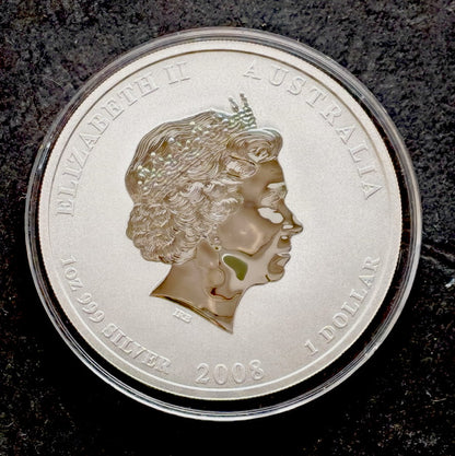 Australia 1 dolar Rok Myszy LUNAR (1 OZ Ag) - 2008 r.