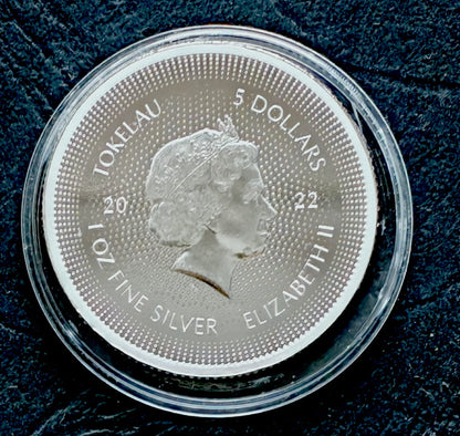 Tokelau 5 dolarów Ikony - Marilyn Monroe (1 OZ Ag) - 2022 r.