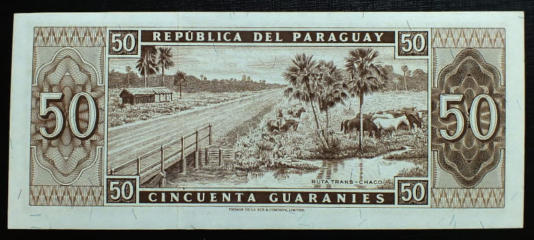 50 Guaranies - Paragwaj 1952 r.
