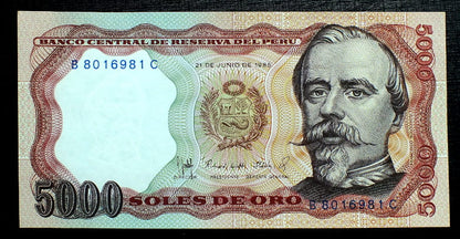 5000 Soles de Oro - Peru 1985 r.