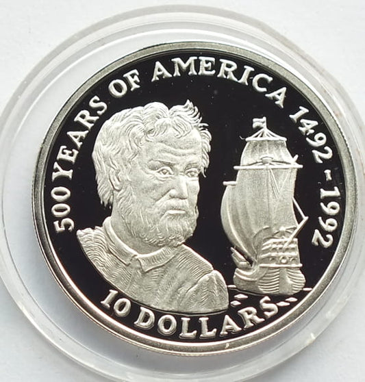 10 dollars 500 lat Ameryki 1992 Cook Islands