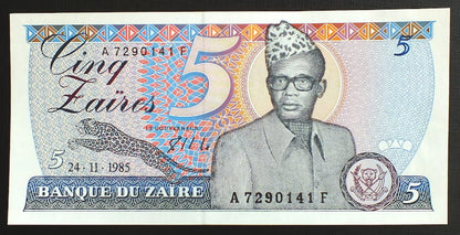 5 Zaires - Zair 1985 r.