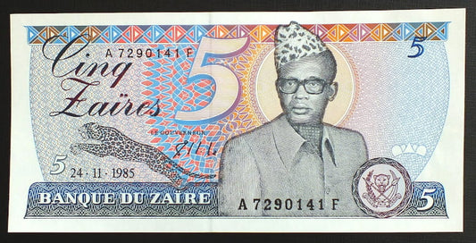 5 Zaires - Zair 1985 r.