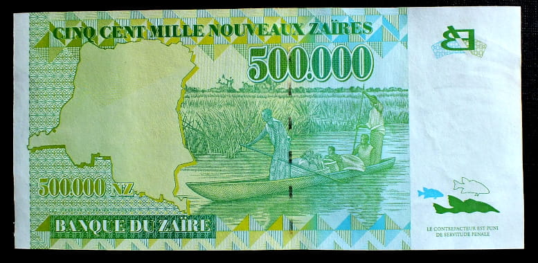 500000 Nouveaux Zaires - Zair 1996 r.