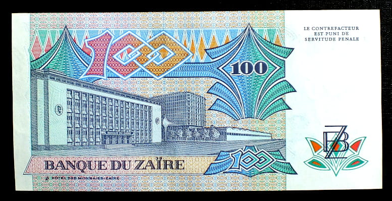 100  Zaires - Zair 1988 r.