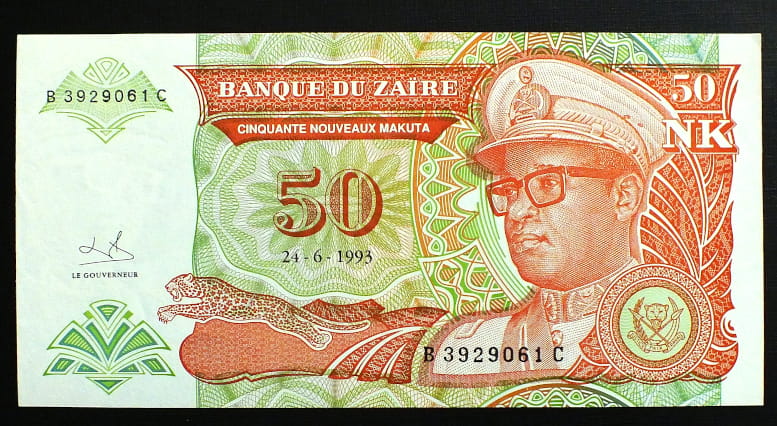 50 Nouveaux Makuta - Zair 1993 r.