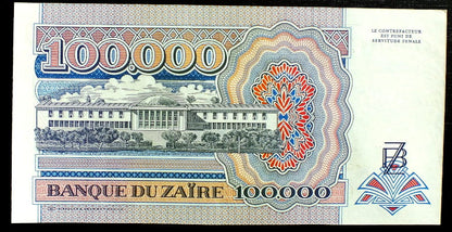 100.000 Zaires - Zair 1992 r.