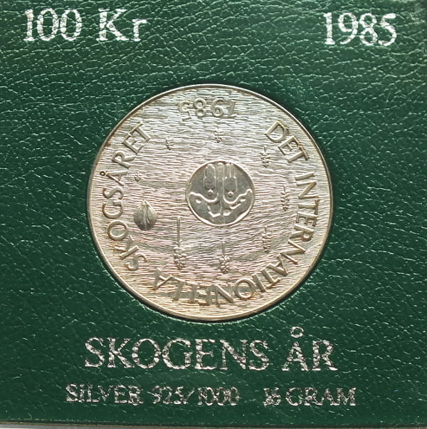 100 kronor Internationella Skogsaret 1985