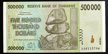 500 000 Dollars - Zimbabwe
